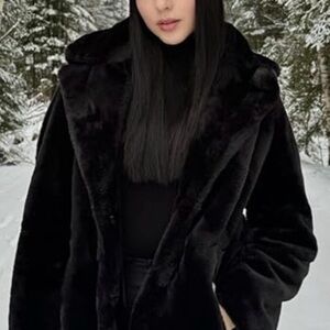 Brand New -Jou Jou- Faux Fur Black Jacket